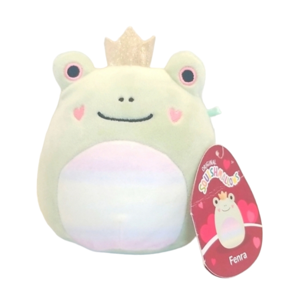 NWT Squishmallows Fenra The Frog with Gold Crown Plush